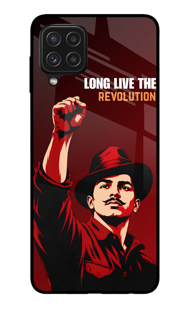 Bhagat Singh Revolution Samsung A22 4G Glass Case