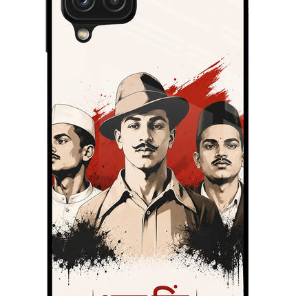 Bhagat Singh Trio Samsung A22 4G Glass Case