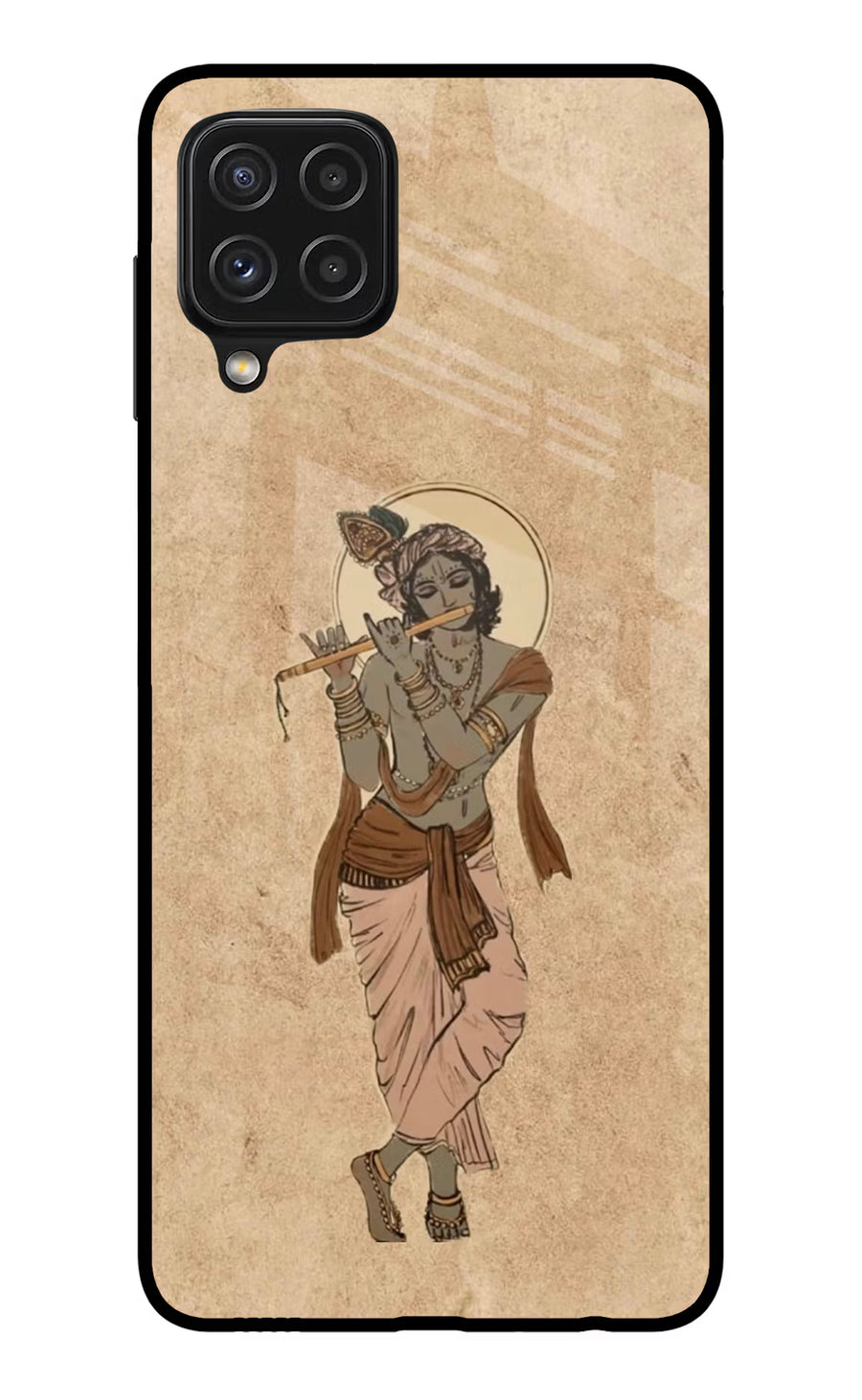 Krishna Samsung A22 4G Back Cover, Glass case