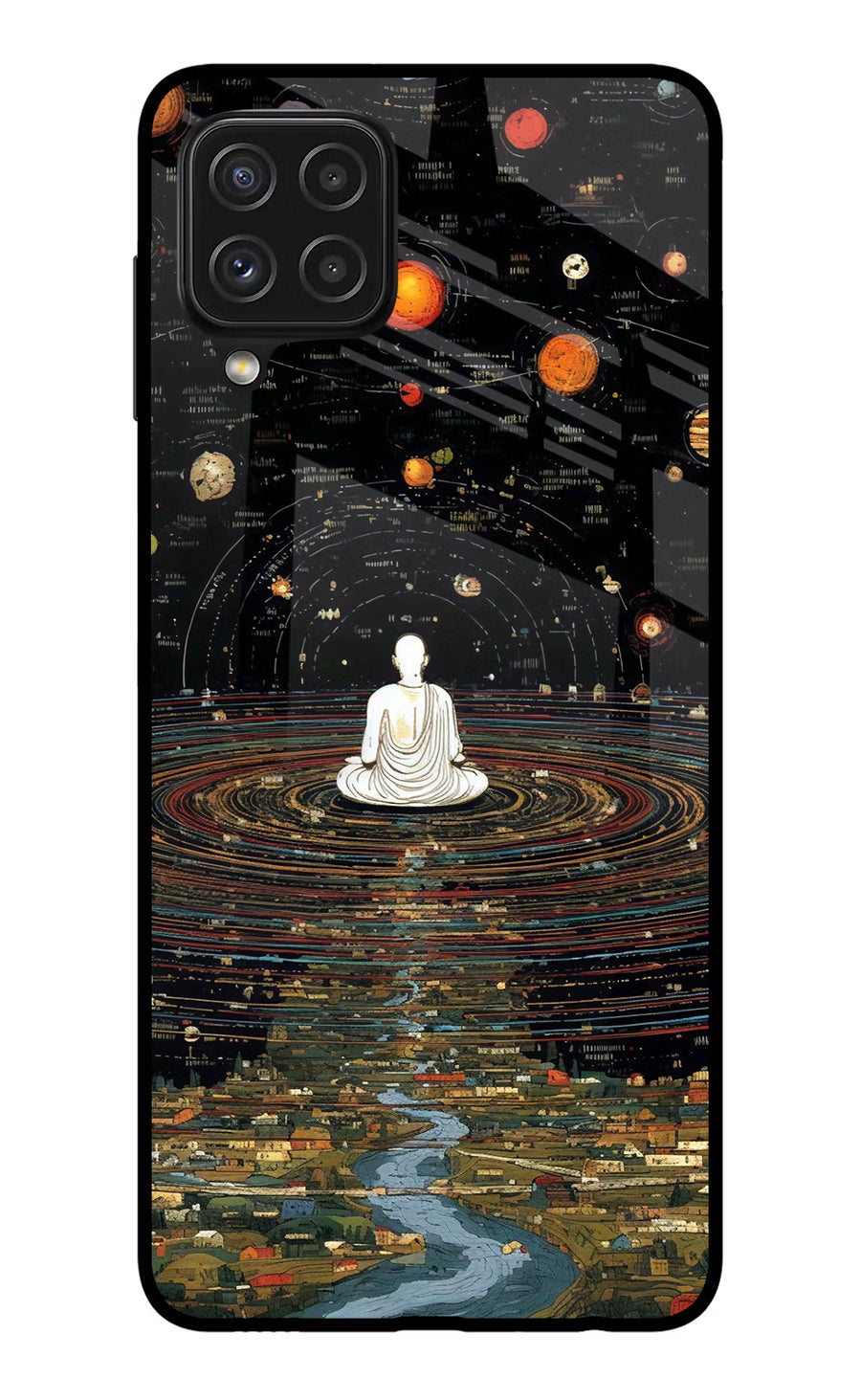 Space Monk Samsung A22 4G Back Cover, Glass case