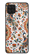 White Mayura Samsung A22 4G Glass Case