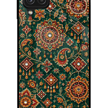 Green Pataka Samsung A22 4G Glass Case