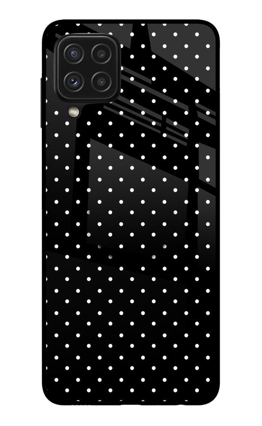 White Dots Samsung A22 4G Glass Case