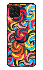Spiral Pattern Samsung A22 4G Glass Case