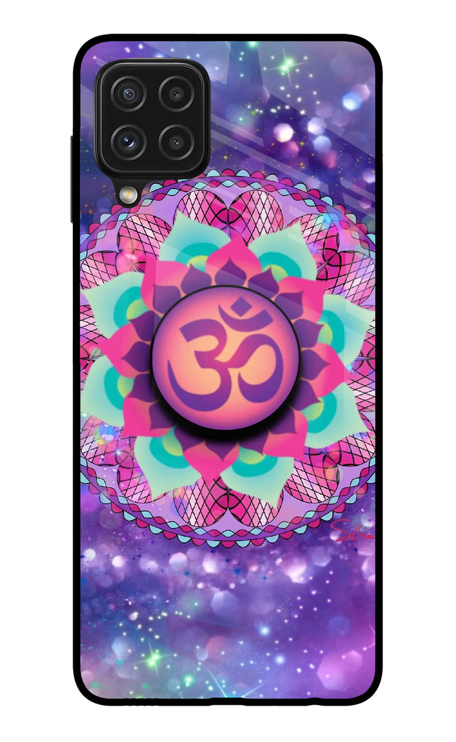 Om Purple Samsung A22 4G Pop Case, Glass case