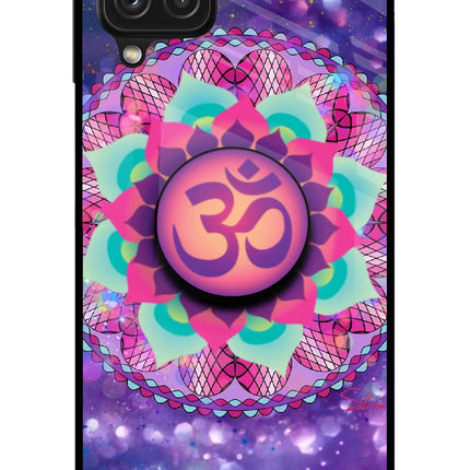 Om Purple Samsung A22 4G Glass Case