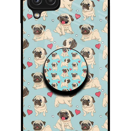 Pug Dog Samsung A22 4G Glass Case