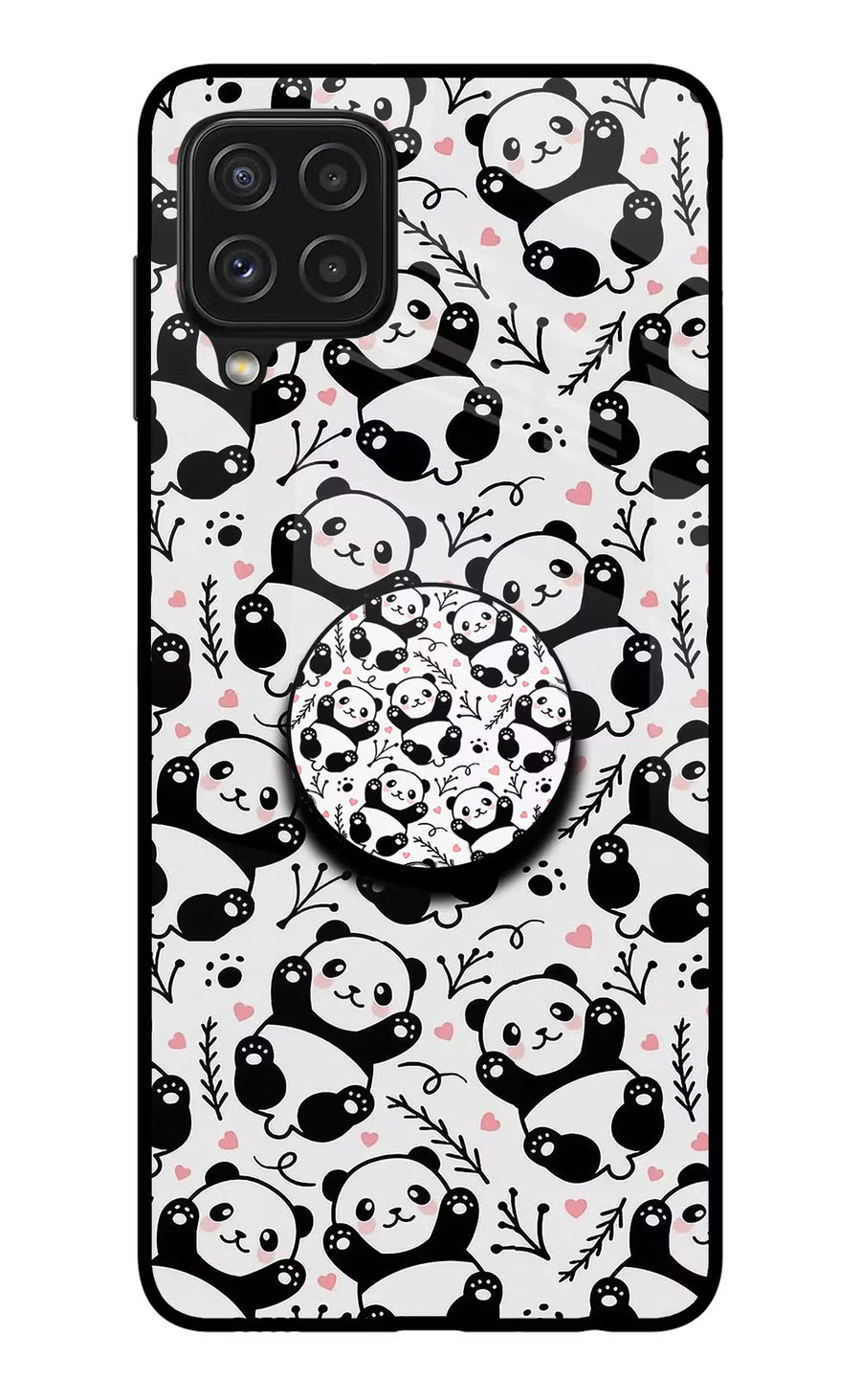 Cute Panda Samsung A22 4G Pop Case, Glass case