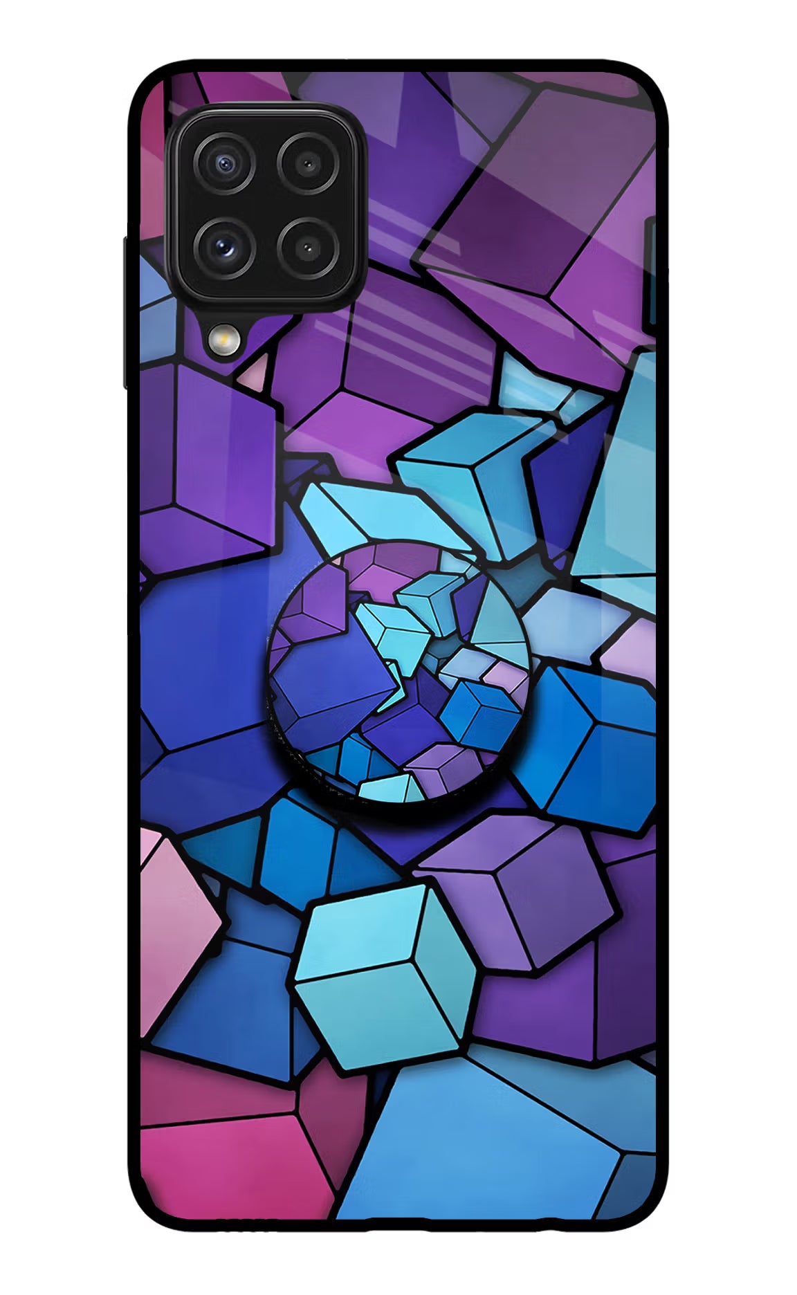 Cubic Abstract Samsung A22 4G Pop Case by Casekaro