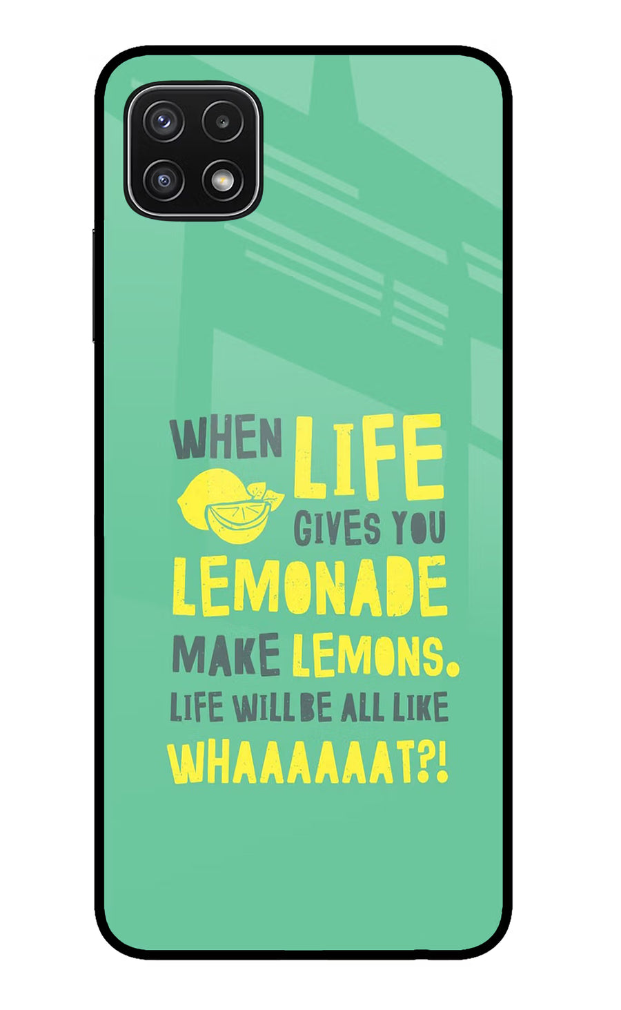 Quote Samsung A22 5G Back Cover, Glass case