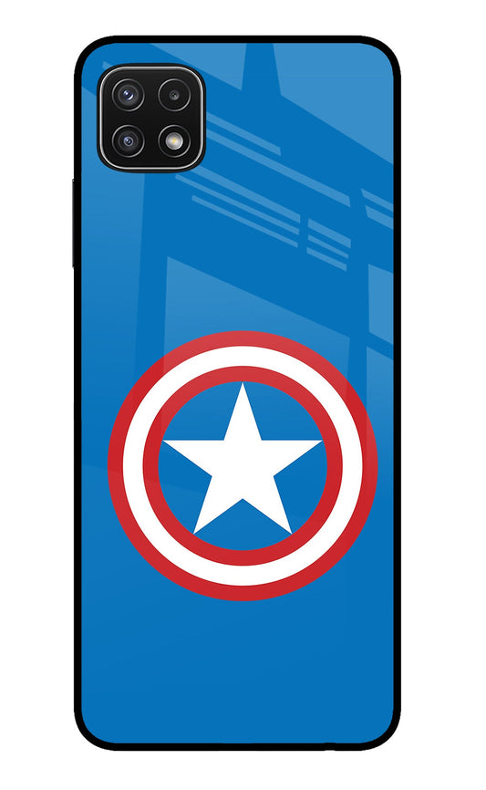 Captain America Logo Samsung A22 5G Glass Case