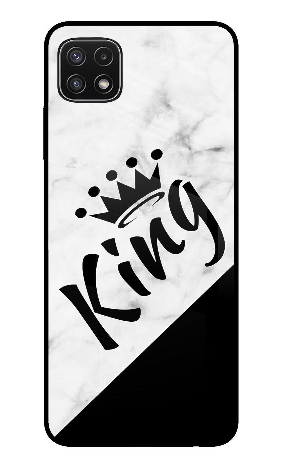 King Samsung A22 5G Glass Case Back Cover by Casekaro