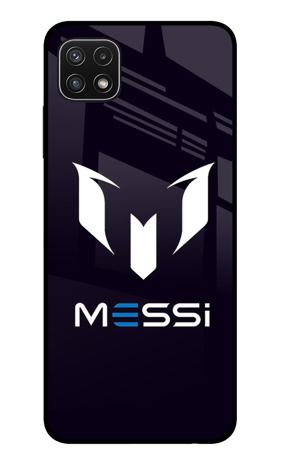 Messi Logo Samsung A22 5G Glass Case Back Cover by Casekaro