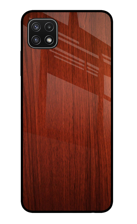 Wooden Plain Pattern Samsung A22 5G Glass Case