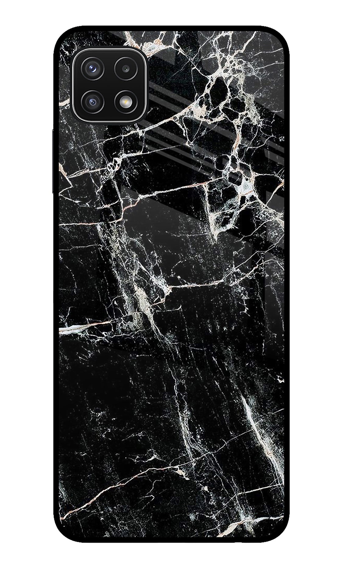 Black Marble Texture Samsung A22 5G Back Cover