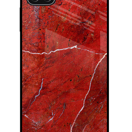 Red Marble Design Samsung A22 5G Glass Case