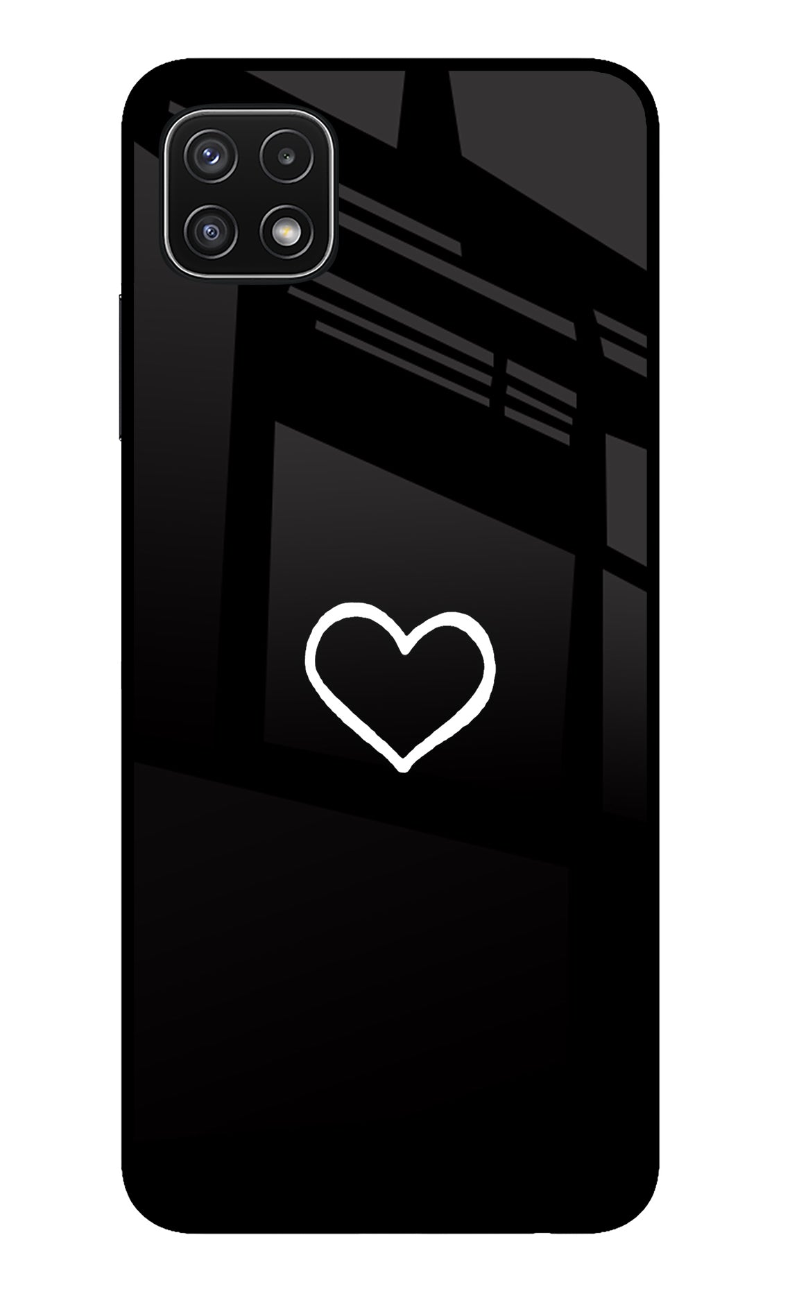 Heart Samsung A22 5G Glass Case