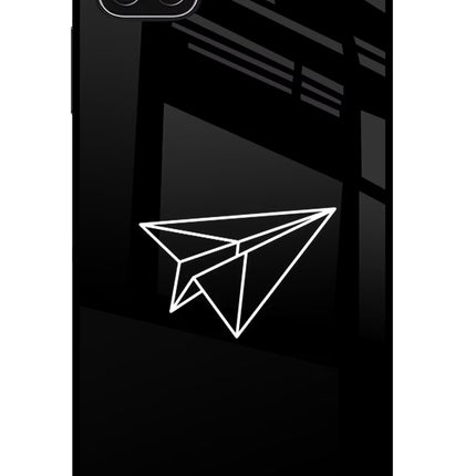 Paper Plane White Samsung A22 5G Glass Case