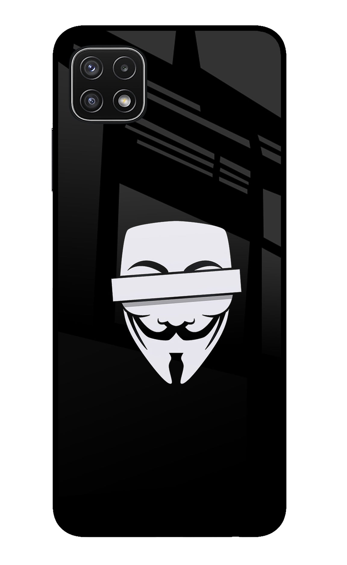 Anonymous Face Samsung A22 5G Glass Case