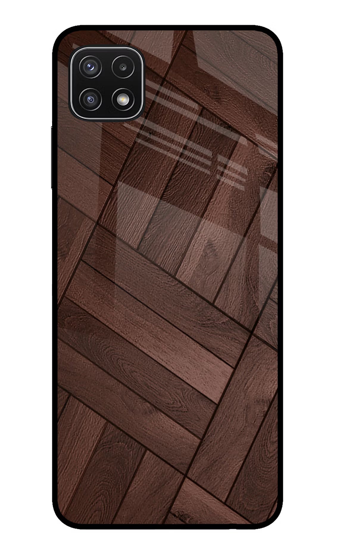 Wooden Texture Design Samsung A22 5G Glass Case