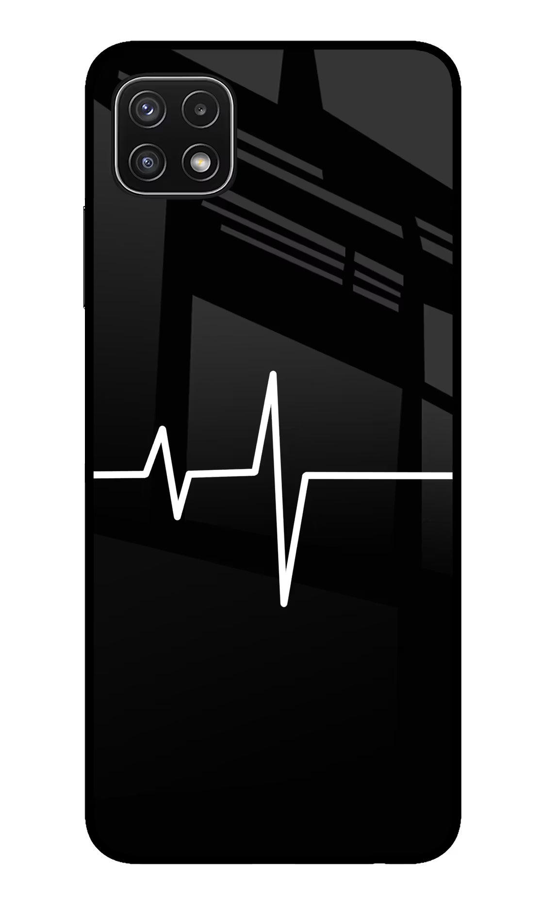 Heart Beats Samsung A22 5G Glass Case Back Cover by Casekaro