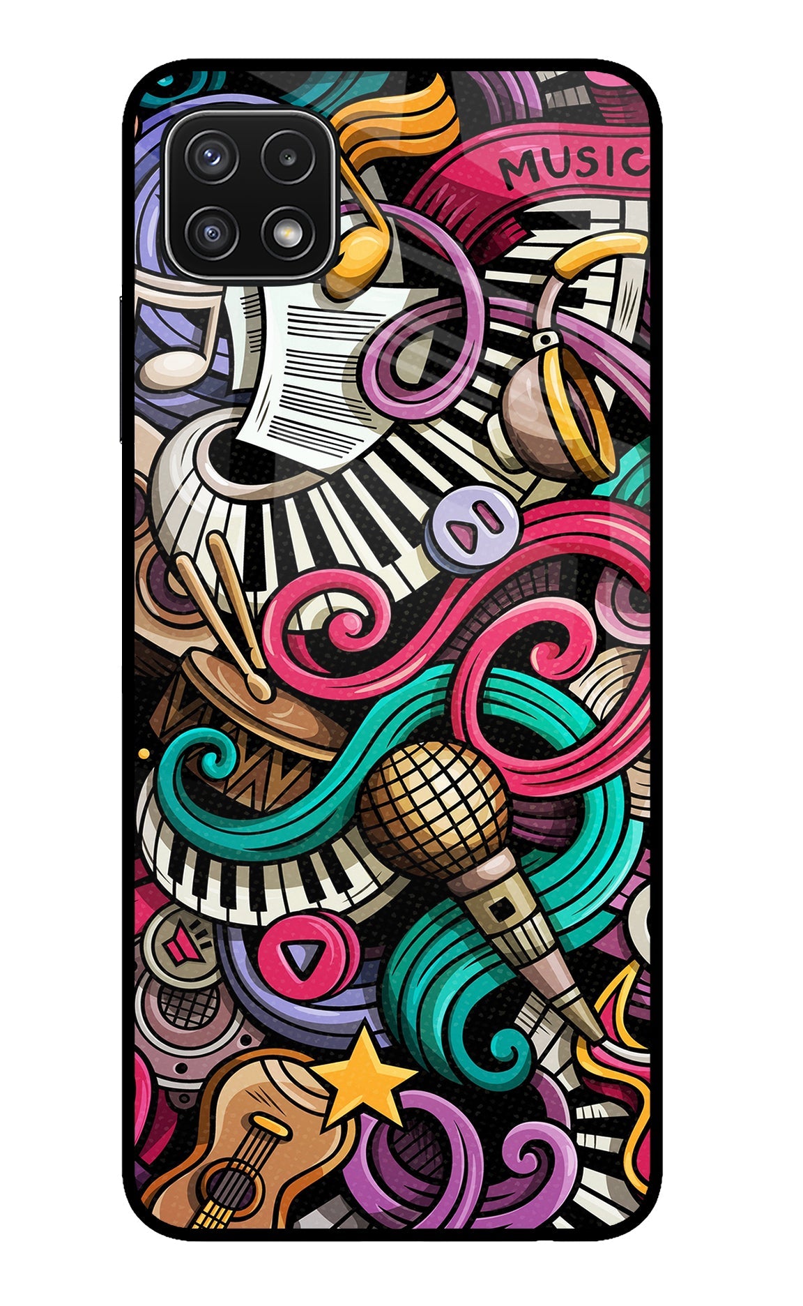 Music Abstract Samsung A22 5G Back Cover