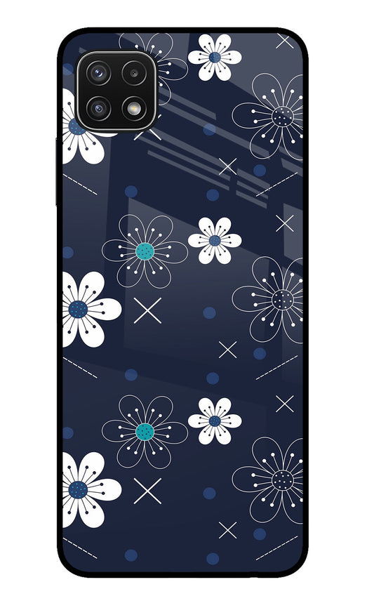 Flowers Samsung A22 5G Glass Case