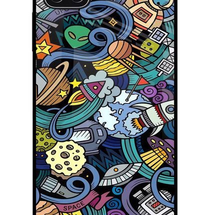 Space Abstract Samsung A22 5G Glass Case