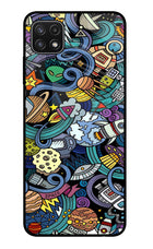Space Abstract Samsung A22 5G Glass Case