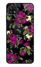 Flowers Samsung A22 5G Glass Case