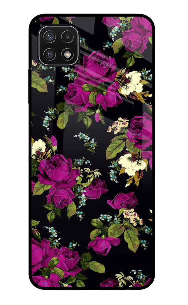 Flowers Samsung A22 5G Glass Case