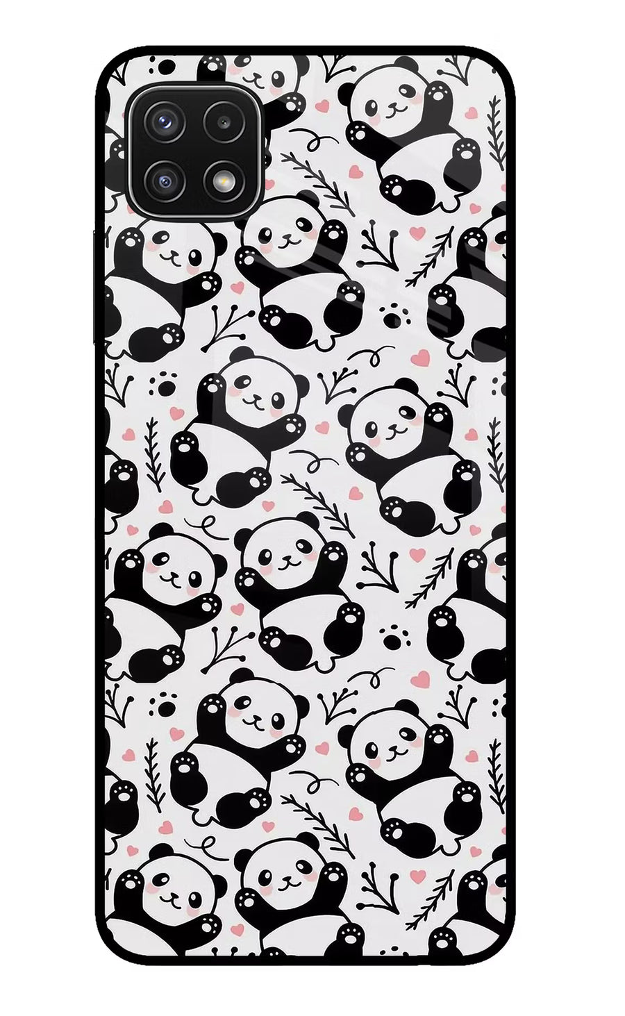 Cute Panda Samsung A22 5G Back Cover, Glass case