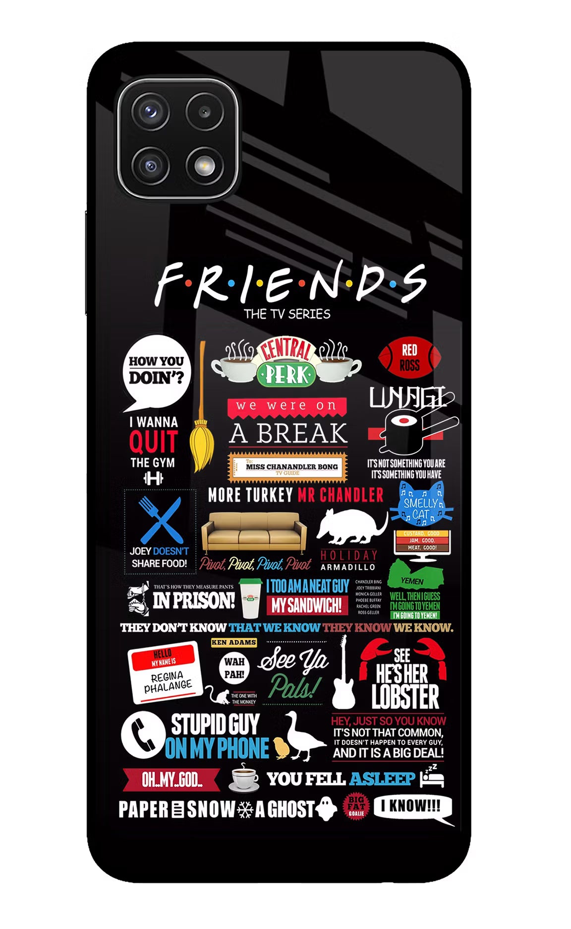 FRIENDS Samsung A22 5G Glass Case