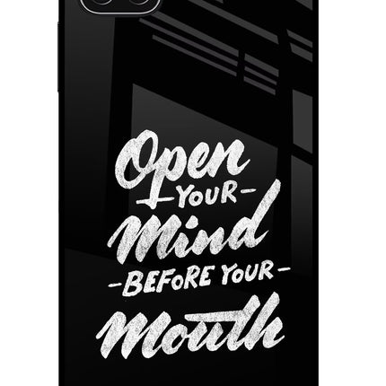 Open Your Mind Before Your Mouth Samsung A22 5G Glass Case
