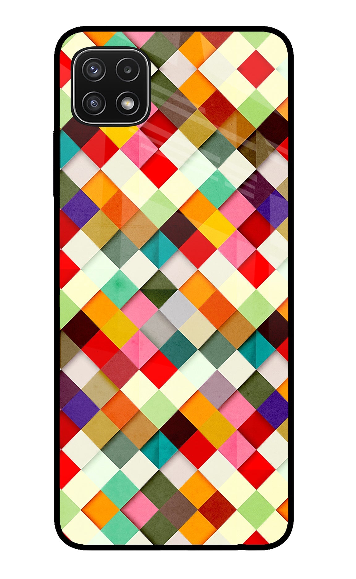 Geometric Abstract Colorful Samsung A22 5G Glass Case