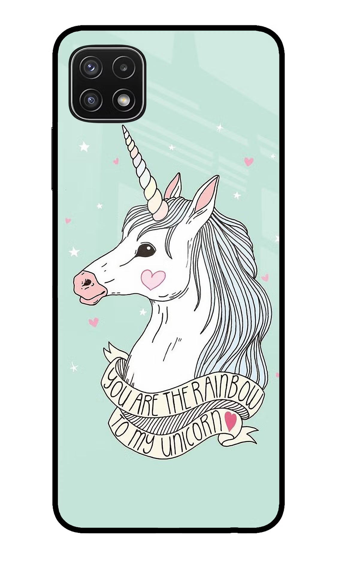 Unicorn Wallpaper Samsung A22 5G Glass Case Back Cover by Casekaro