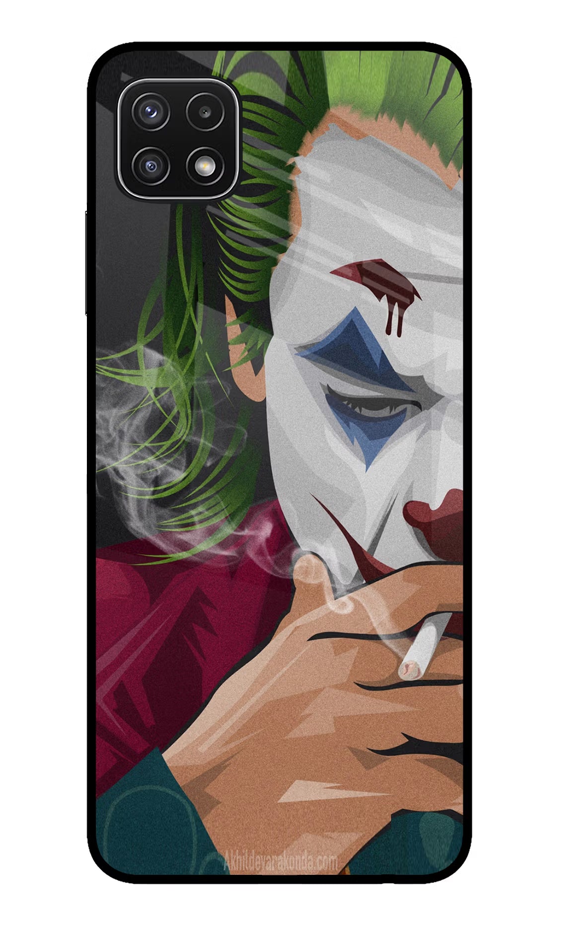 Joker Smoking Samsung A22 5G Glass Case Back Cover by Casekaro