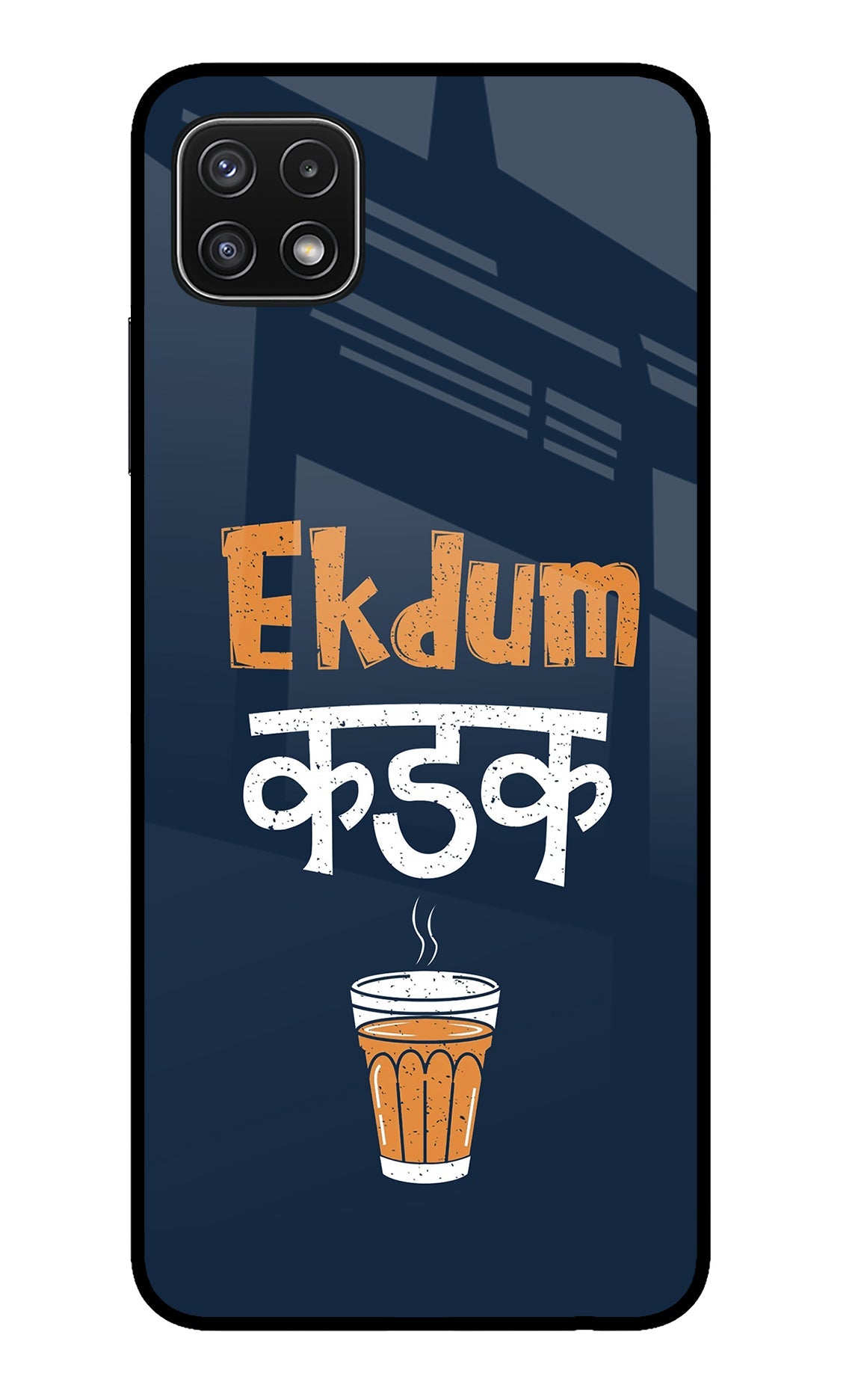 Ekdum Kadak Chai Samsung A22 5G Glass Case