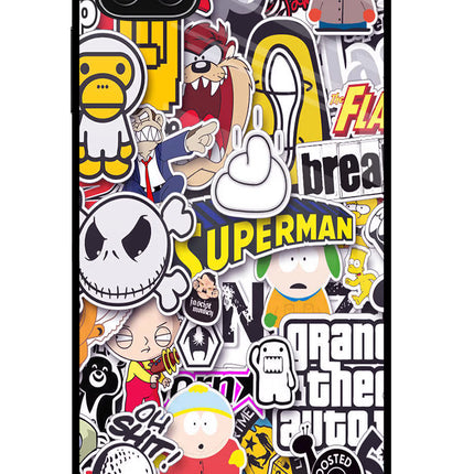 Sticker Bomb Samsung A22 5G Glass Case