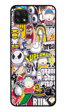 Sticker Bomb Samsung A22 5G Glass Case