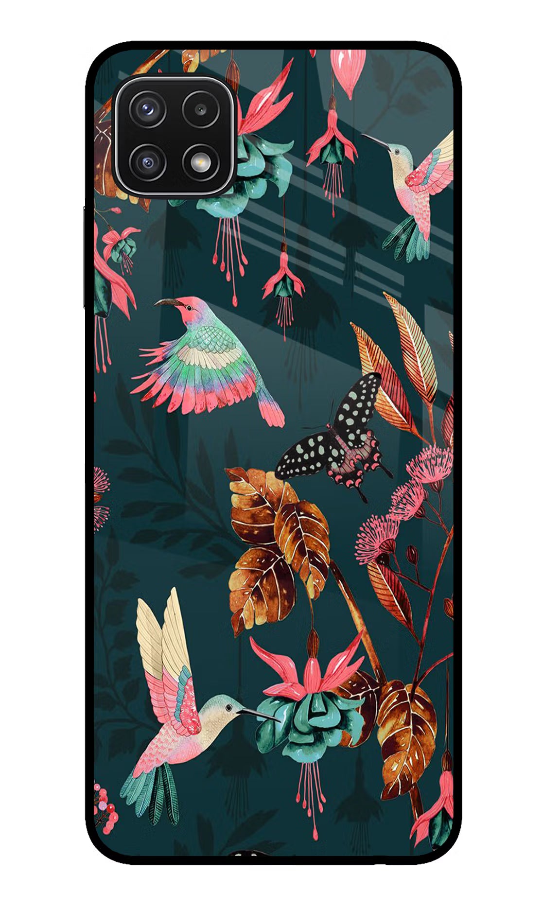 Birds Samsung A22 5G Glass Case Back Cover by Casekaro