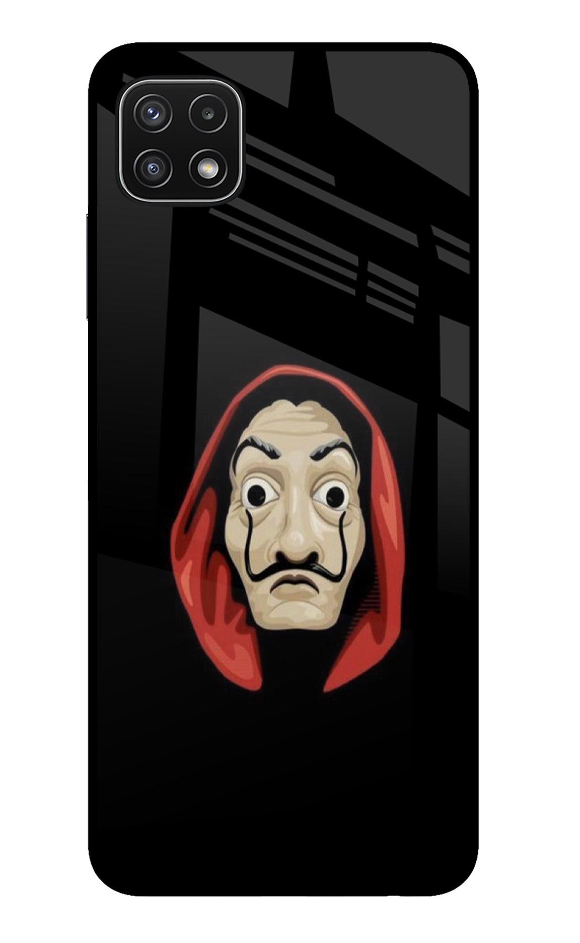 Money Heist Samsung A22 5G Glass Case