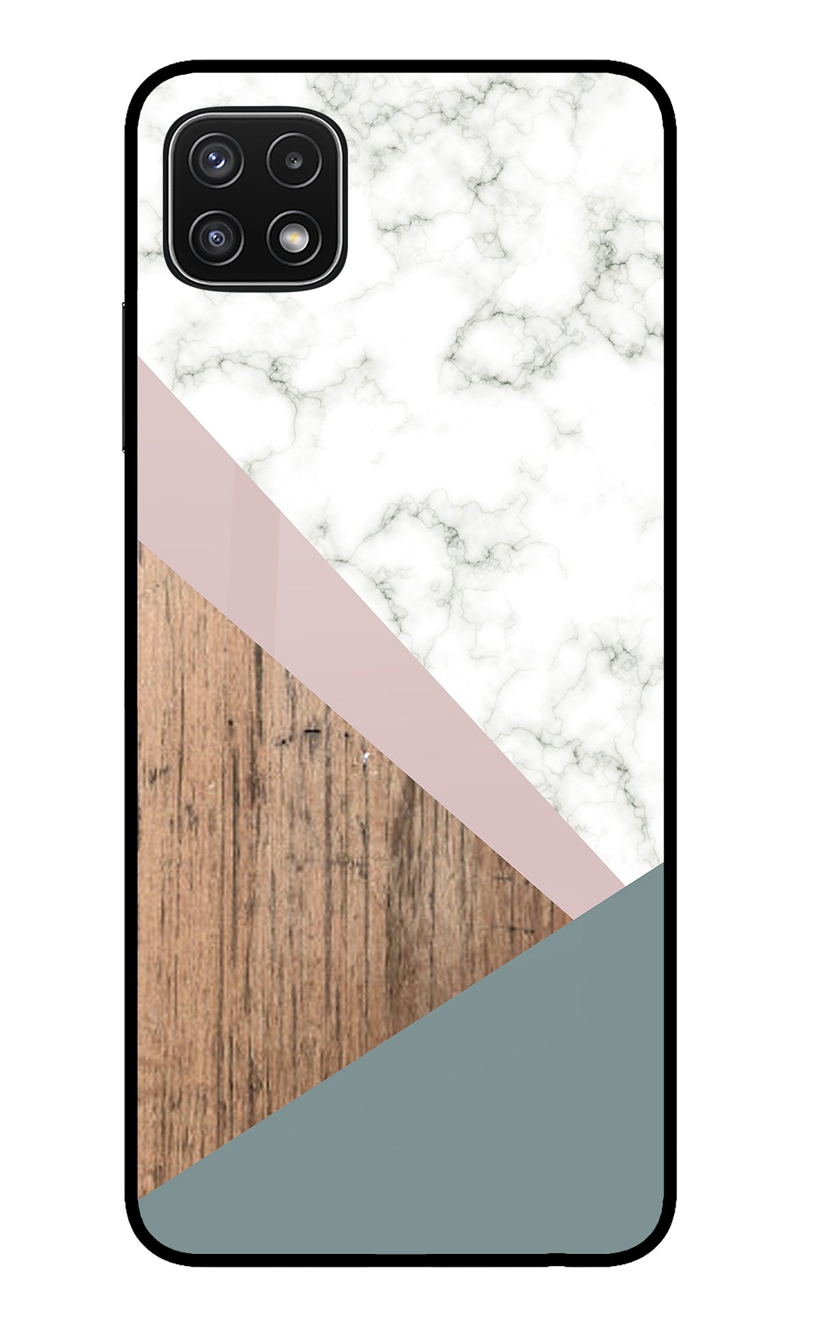 Marble wood Abstract Samsung A22 5G Glass Case