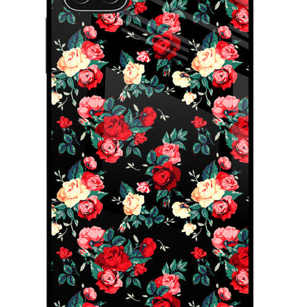 Rose Pattern Samsung A22 5G Glass Case