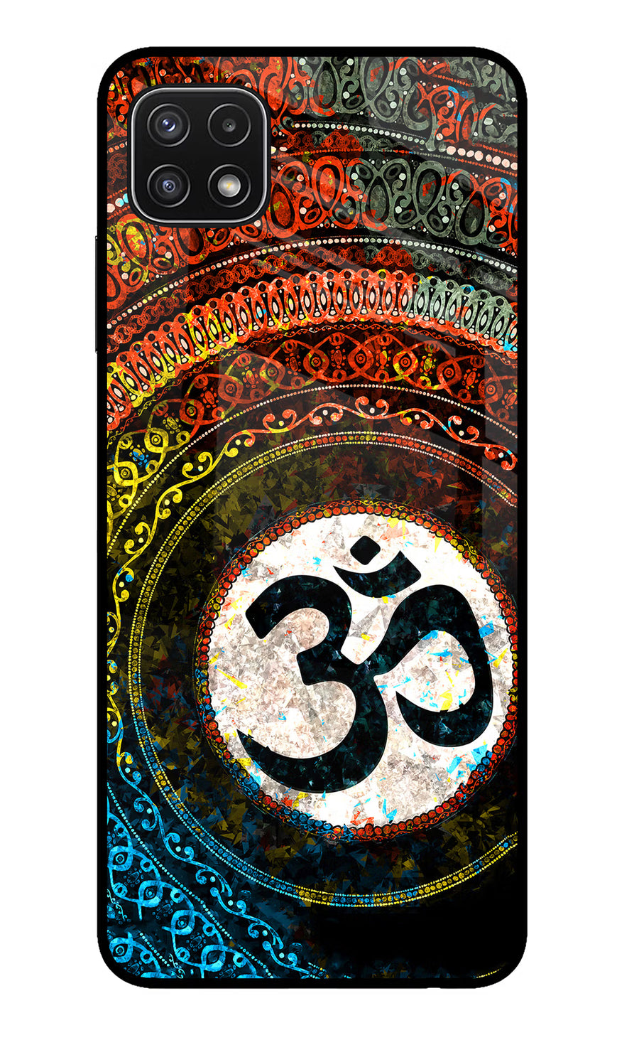 Om Cultural Samsung A22 5G Back Cover, Glass case