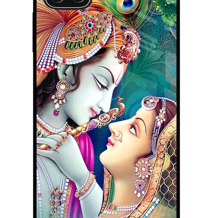 Lord Radha Krishna Samsung A22 5G Glass Case Back Cover by Casekaro