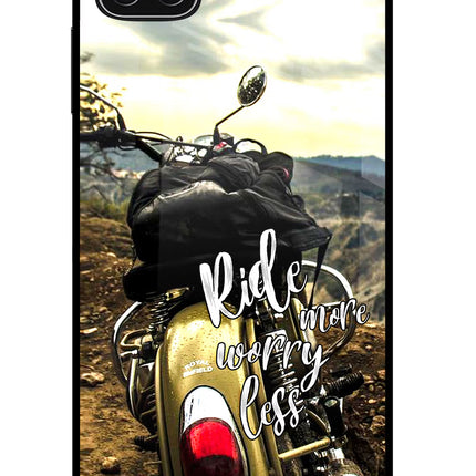 Ride More Worry Less Samsung A22 5G Glass Case
