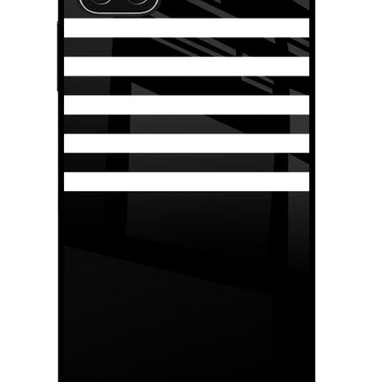 Black and White Print Samsung A22 5G Glass Case