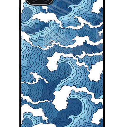 Blue Waves Samsung A22 5G Glass Case