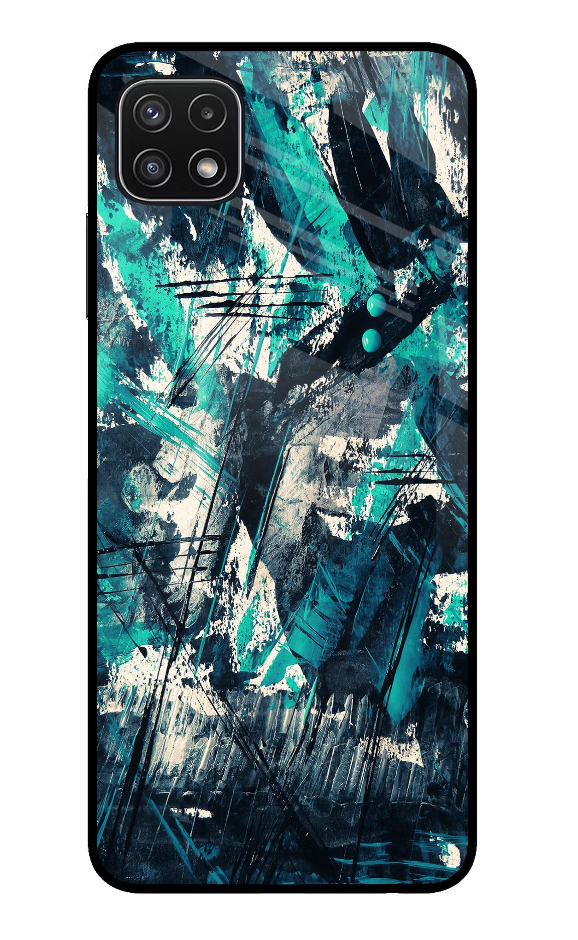Artwork Samsung A22 5G Glass Case Back Cover by Casekaro